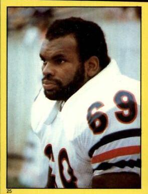 Revie Sorey #25 Football Cards 1982 Topps Stickers