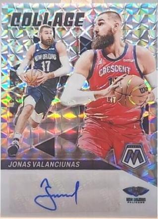 Jonas Valanciunas #3 Basketball Cards 2023 Panini Mosaic Collage Autograph