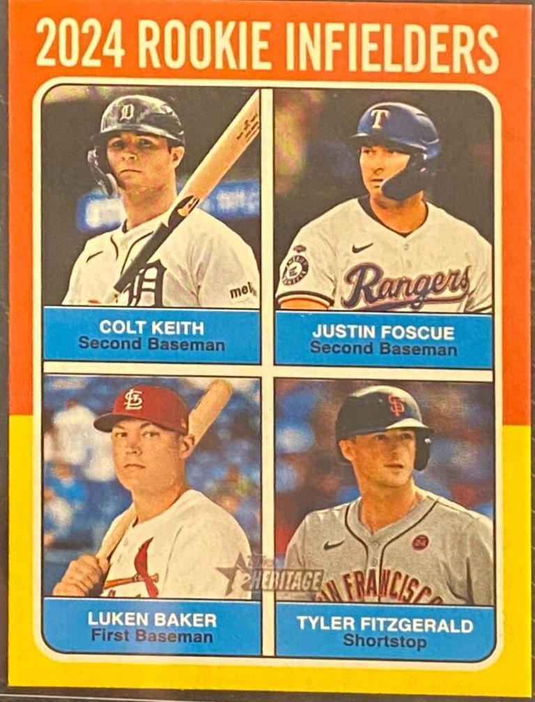 Luken Baker / Colt Keith / Tyler Fitzgerald / Justin Foscue #623 Baseball Cards 2024 Topps Heritage Mini
