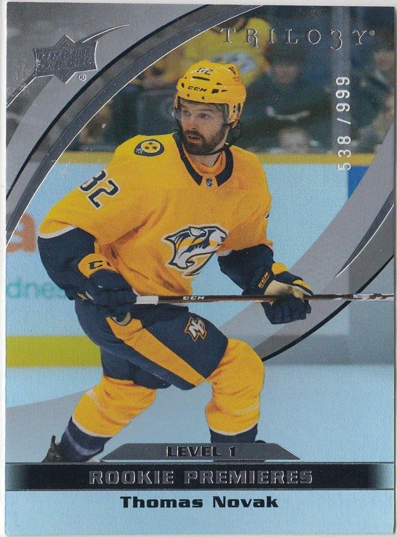 Thomas Novak #2 Hockey Cards 2021 Upper Deck Trilogy