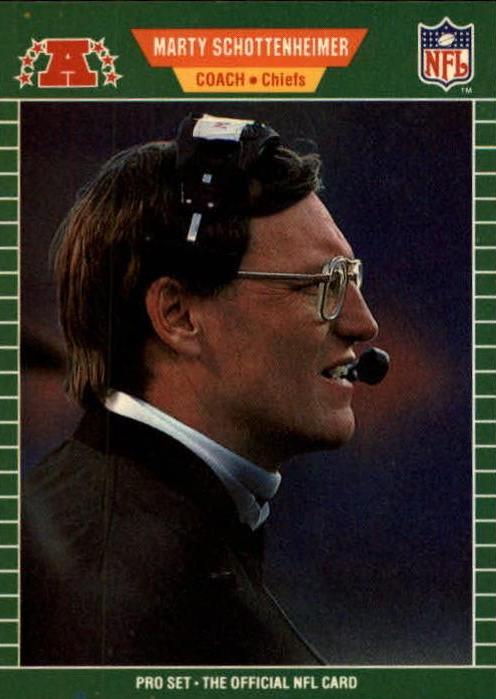 Marty Schottenheimer #181 Football Cards 1989 Pro Set