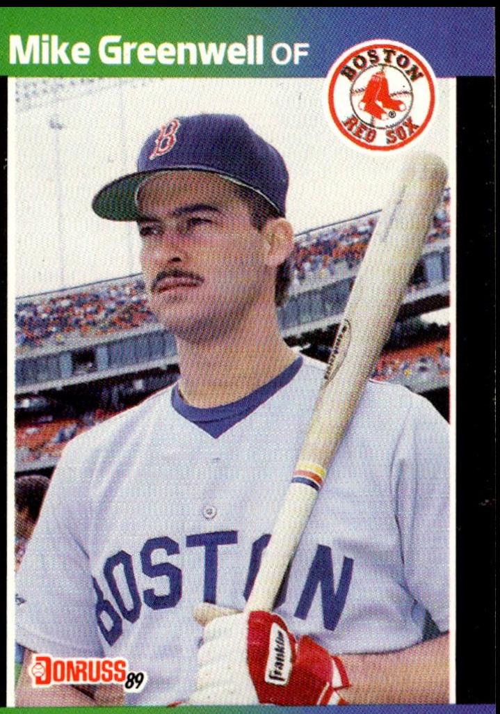 Mike Greenwell #186 Baseball Cards 1989 Donruss