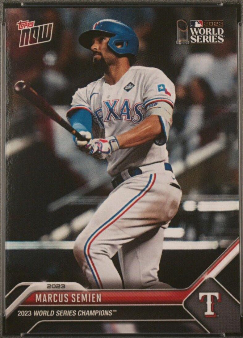 Marcus Semien #WS-11 Baseball Cards 2023 Topps Now World Series Champions