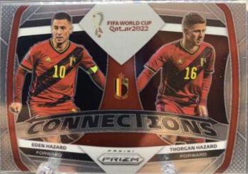 Eden Hazard, Thorgan Hazard #2 Soccer Cards 2022 Panini Prizm World Cup Connections