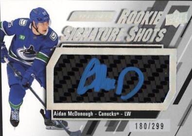 Aidan McDonough #RSS-AM Hockey Cards 2023 Upper Deck Engrained Rookie Signature Shots
