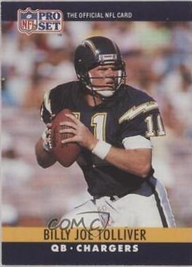 Billy Joe Tolliver #282 1990 Pro Set Fact Cincinnati Football