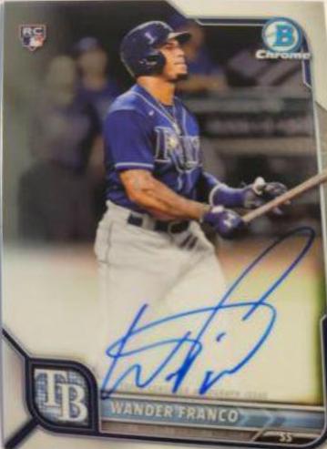 Wander Franco #CRA-WF Baseball Cards 2022 Bowman Chrome Rookie Autographs