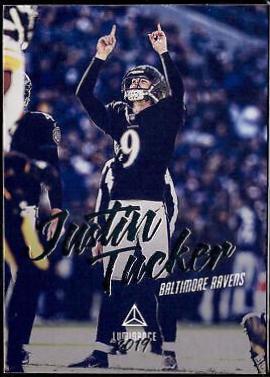 Justin Tucker #12 Football Cards 2019 Panini Luminance