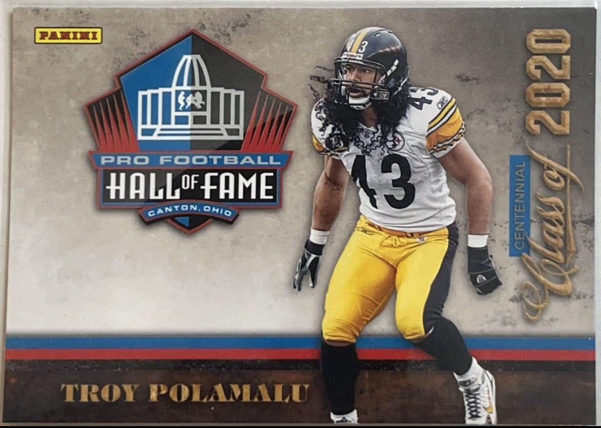Troy Polamalu #5 Football Cards 2020 Panini Hall of Fame