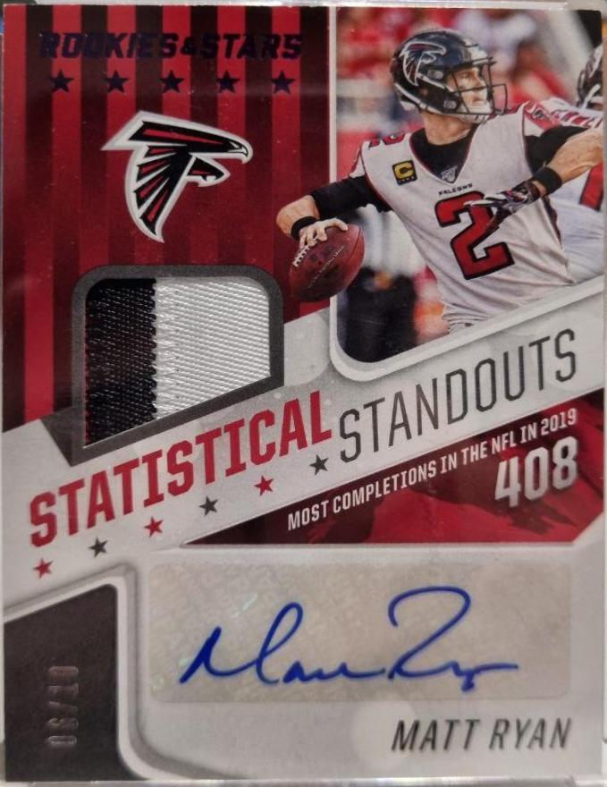 Matt Ryan #SSS-MR Football Cards 2020 Panini Rookies & Stars Statistical Standouts Signatures