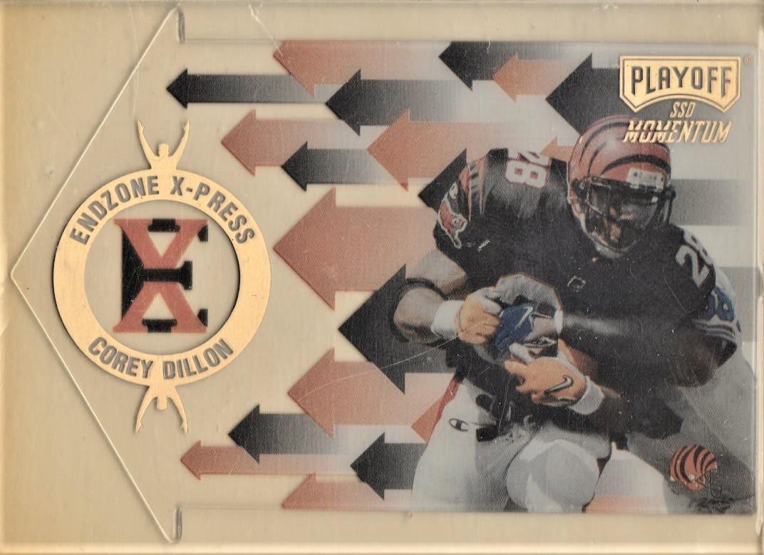 Corey Dillon #6 Football Cards 1998 Playoff Momentum Endzone X Press