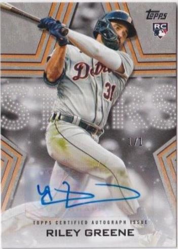 Riley Greene #BSA-RG Baseball Cards 2023 Topps Series 2 Stars Autographs