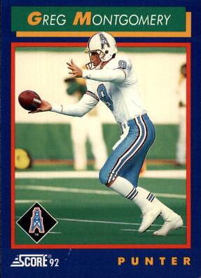 Greg Montgomery #36 Football Cards 1992 Panini Score