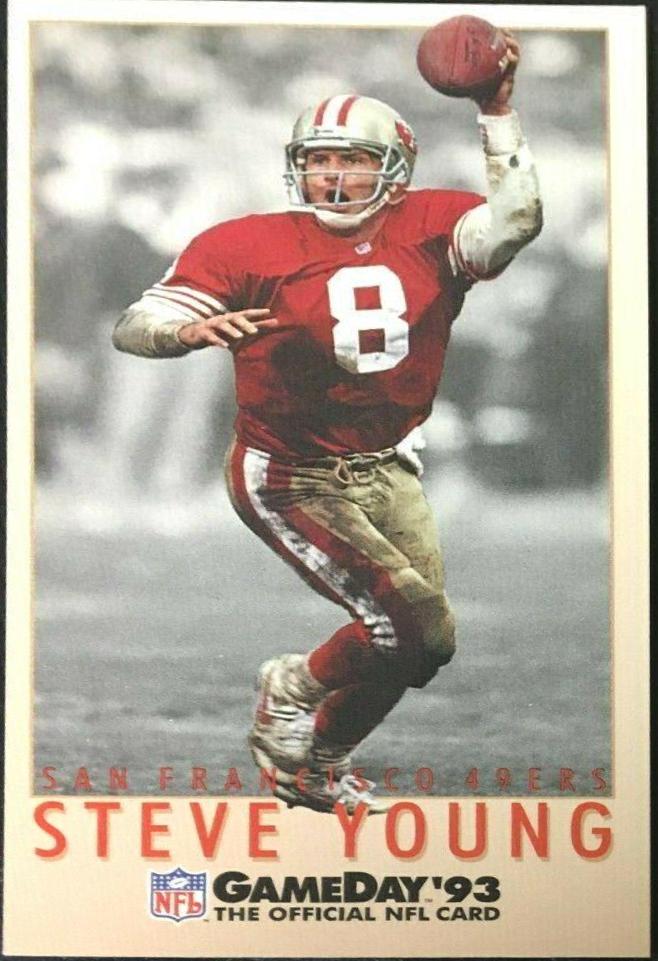 Steve Young #8 Football Cards 1993 Fleer Gameday