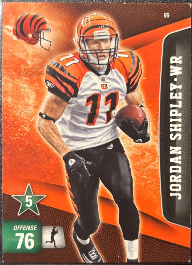 Jordan Shipley #65 Football Cards 2011 Panini Adrenalyn XL