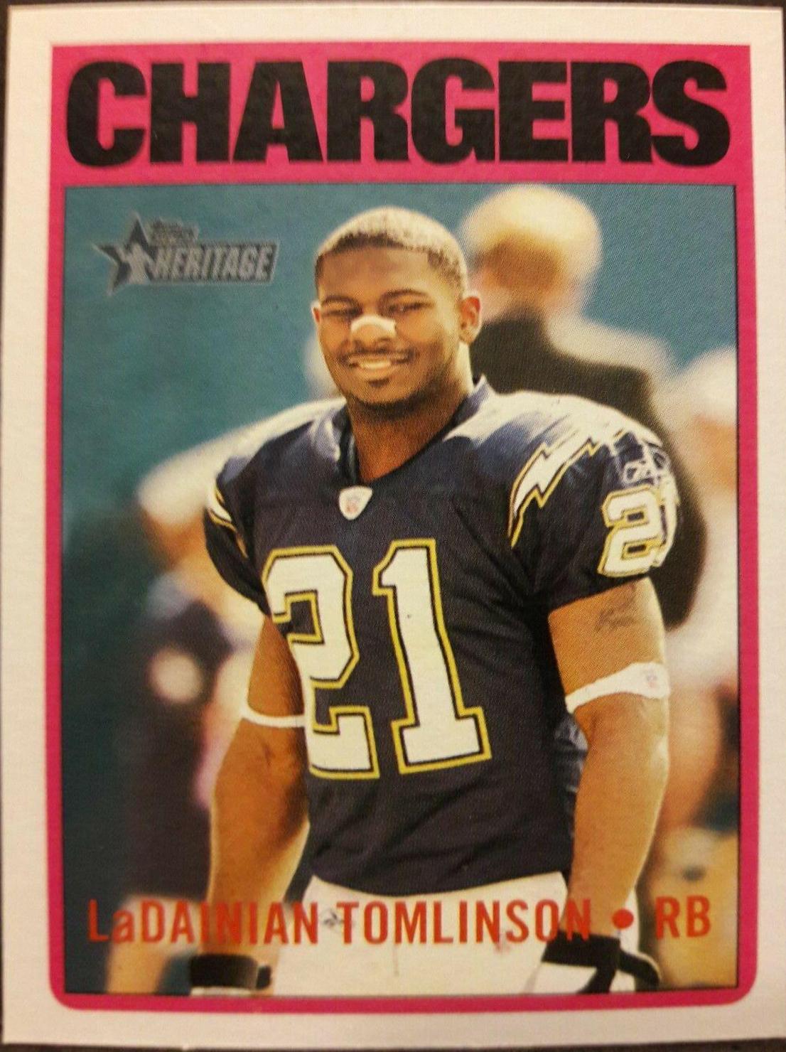LaDainian Tomlinson #46 Football Cards 2005 Topps Heritage
