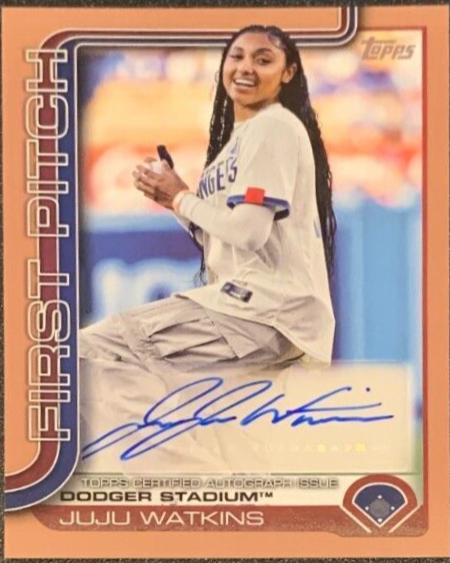 Juju Watkins #FPA-JW Baseball Cards 2025 Topps First Pitch Autograph
