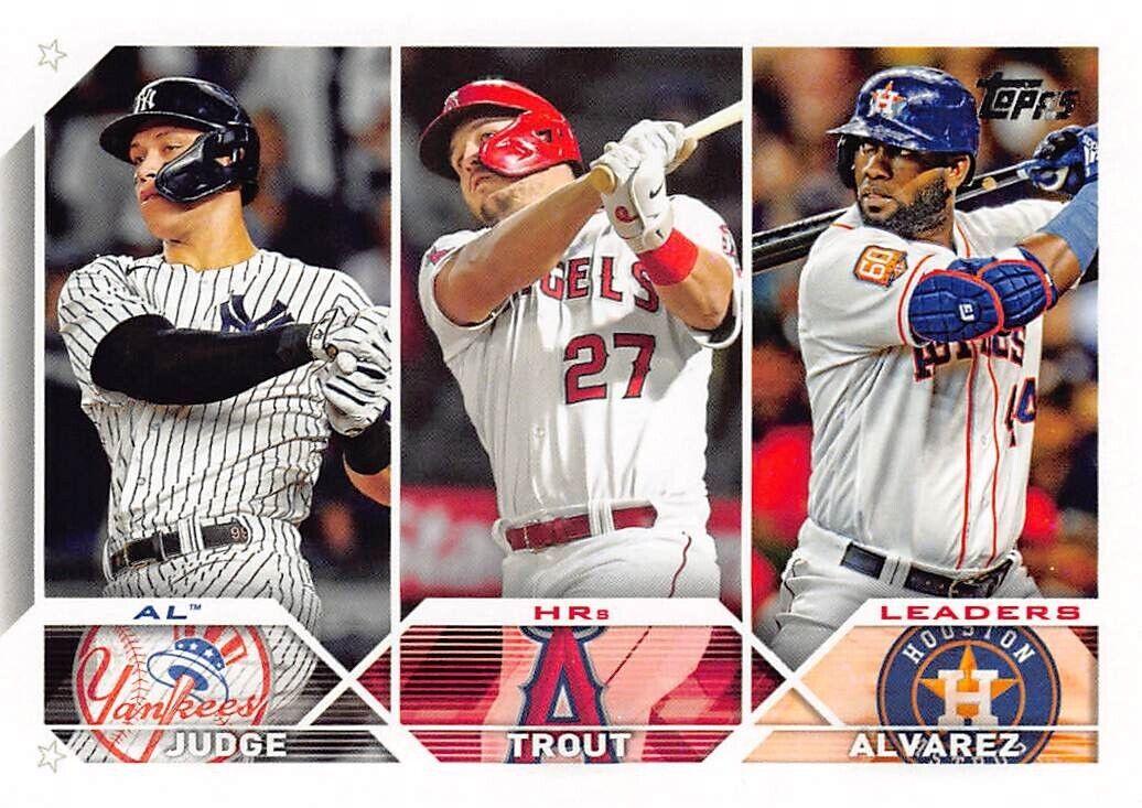 Aaron Judge, Mike Trout, Yordan Alvarez #246 Baseball Cards 2023 Topps