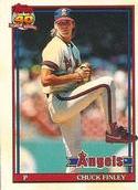 Chuck Finley #12 Baseball Cards 1991 Topps Cracker Jack Series 2