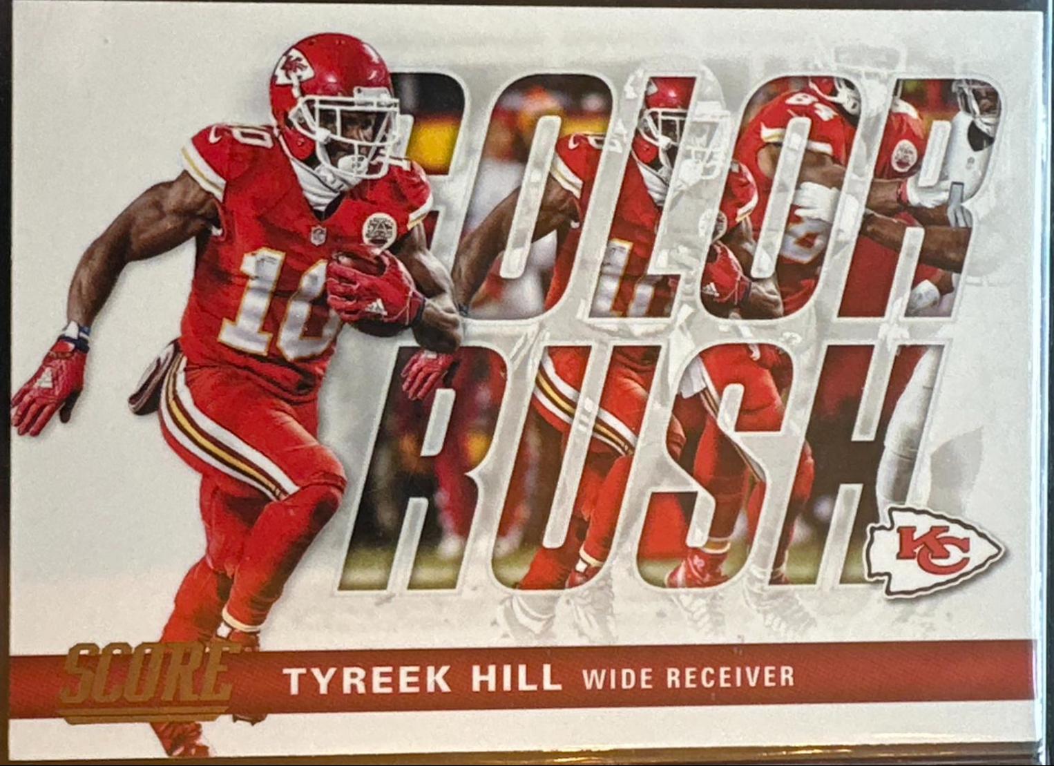Tyreek Hill #15 Football Cards 2017 Panini Score Color Rush