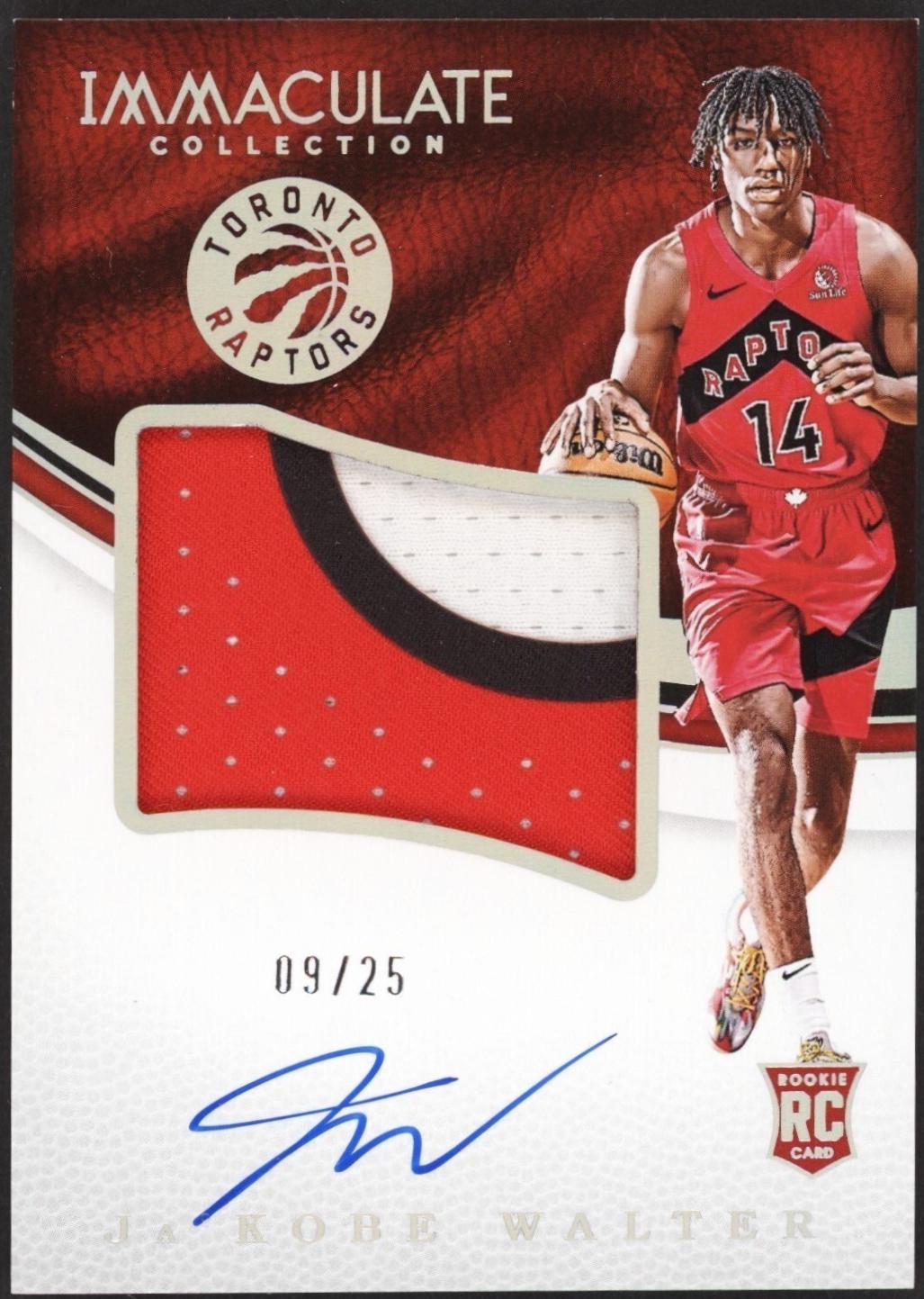 Ja'Kobe Walter #24 2024 Panini Immaculate Retro Premium Patch Autograph Basketball