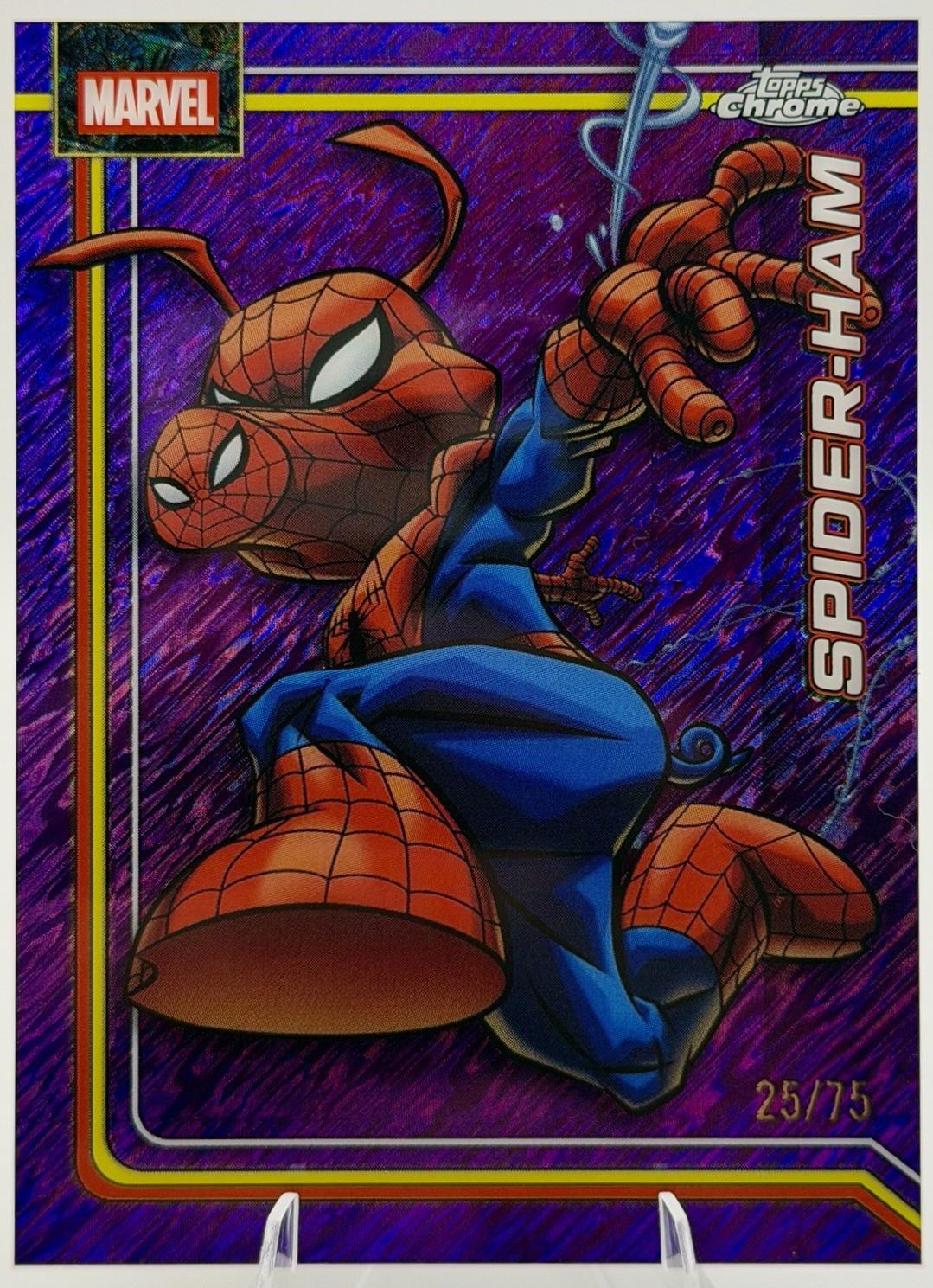 Spider-Ham Purple Shimmer Refractor
