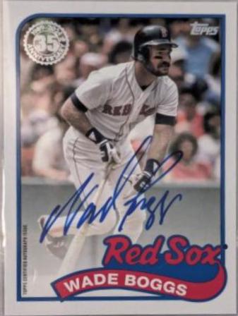 Wade Boggs #89BA-WB Baseball Cards 2024 Topps 1989 Autograph
