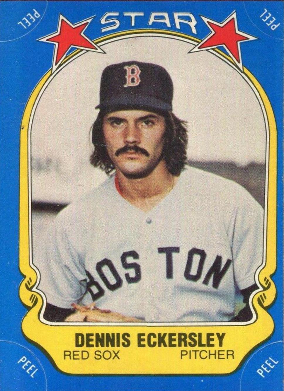 Dennis Eckersley #34 Baseball Cards 1981 Fleer Star Stickers
