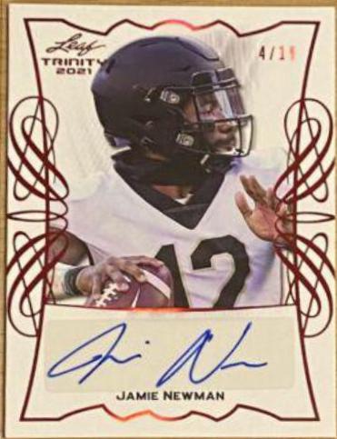 Jamie Newman #TPA-JN1 2021 Leaf Trinity Portrait Autographs Football