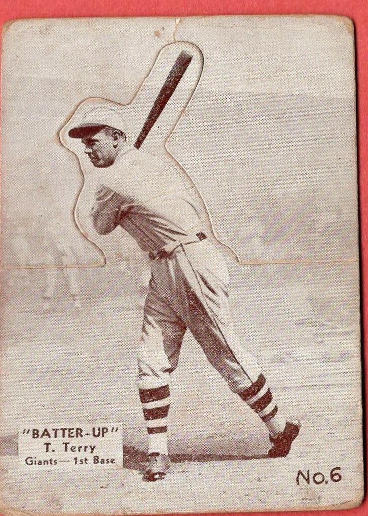 Bill Terry #6 Baseball Cards 1934 Batter Up