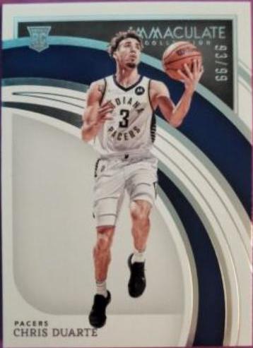 Chris Duarte #3 Basketball Cards 2021 Panini Immaculate Collection