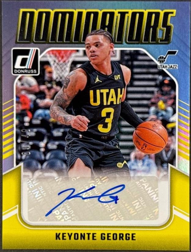 Keyonte George #24 Basketball Cards 2024 Panini Donruss Dominators Autograph