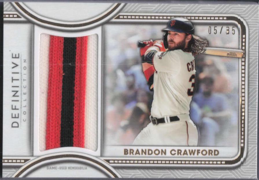 Brandon Crawford #DJR-BCR Baseball Cards 2022 Topps Definitive Jumbo Relic Collection