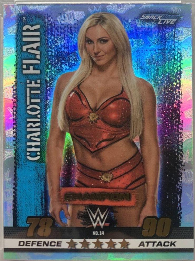 Charlotte Flair #14 Wrestling Cards 2017 Topps WWE Slam Attax 10th Edition