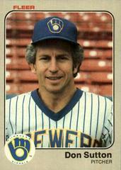 Don Sutton #47 Baseball Cards 1983 Fleer Prices