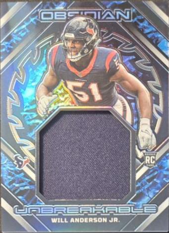Will Anderson Jr. #2 Football Cards 2023 Panini Obsidian Unbreakable Memorabilia
