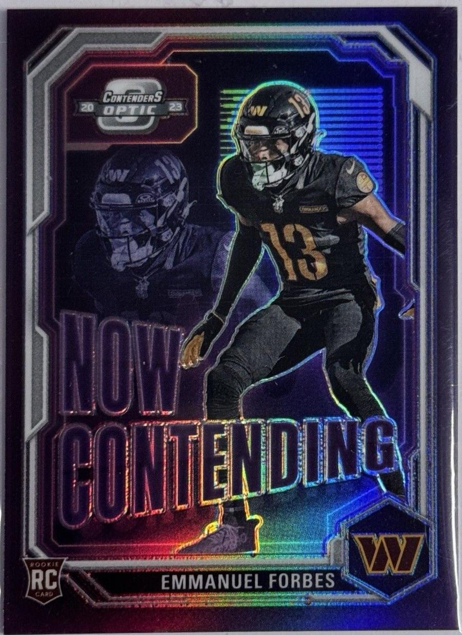Emmanuel Forbes #8 Football Cards 2023 Panini Contenders Optic Now Contending
