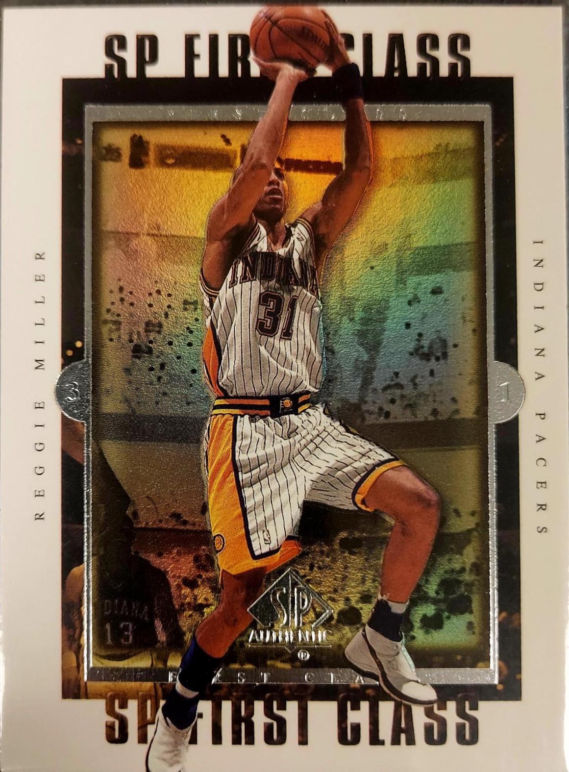 Reggie Miller #FC8 Basketball Cards 1999 SP Authentic First Class