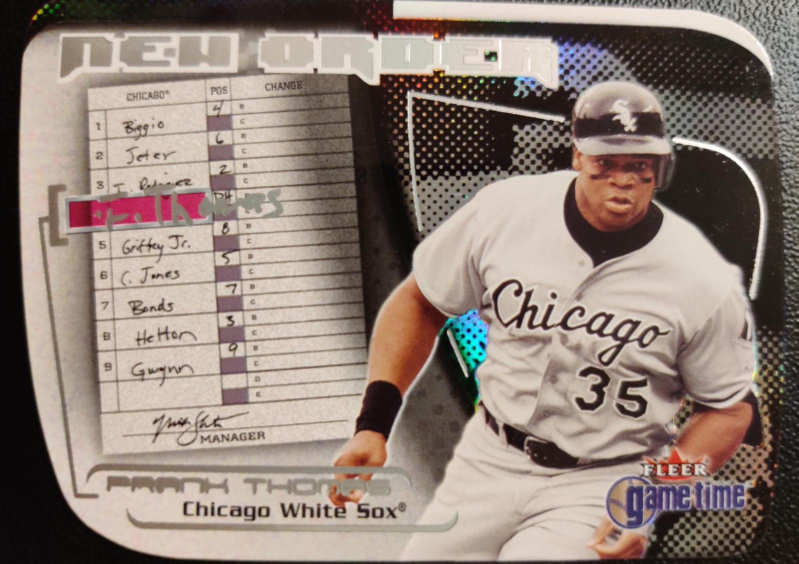 Frank Thomas #13 Baseball Cards 2001 Fleer Game Time New Order