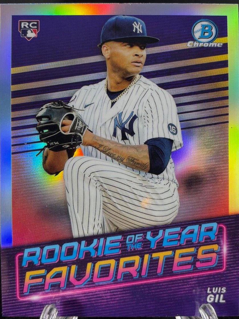Luis Gil #ROYF-15 Baseball Cards 2022 Bowman Rookie of the Year Favorites