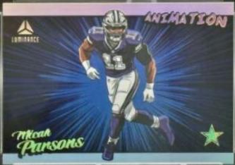 Micah Parsons #ANI-19 Football Cards 2023 Panini Luminance Animation