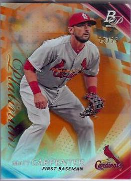 Matt Carpenter #7 Baseball Cards 2017 Bowman Platinum