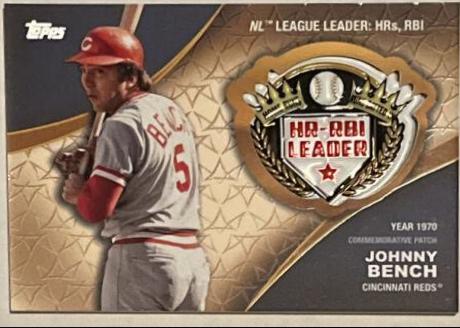 Johnny Bench #CA-JB Baseball Cards 2023 Topps Crowning Achievements Commemorative Patch