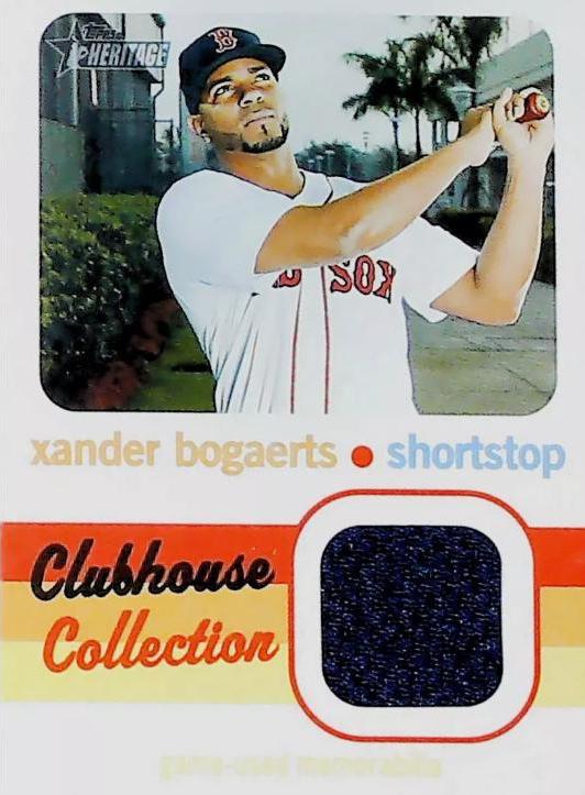 Xabder Bogaerts #CCRXB Baseball Cards 2020 Topps Heritage Clubhouse Collection Relics