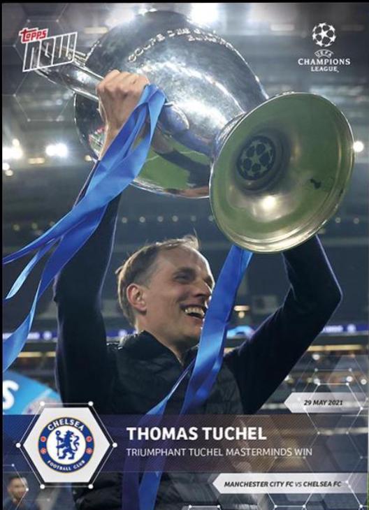 Thomas Tuchel #80 Soccer Cards 2020 Topps Now UEFA Champions League