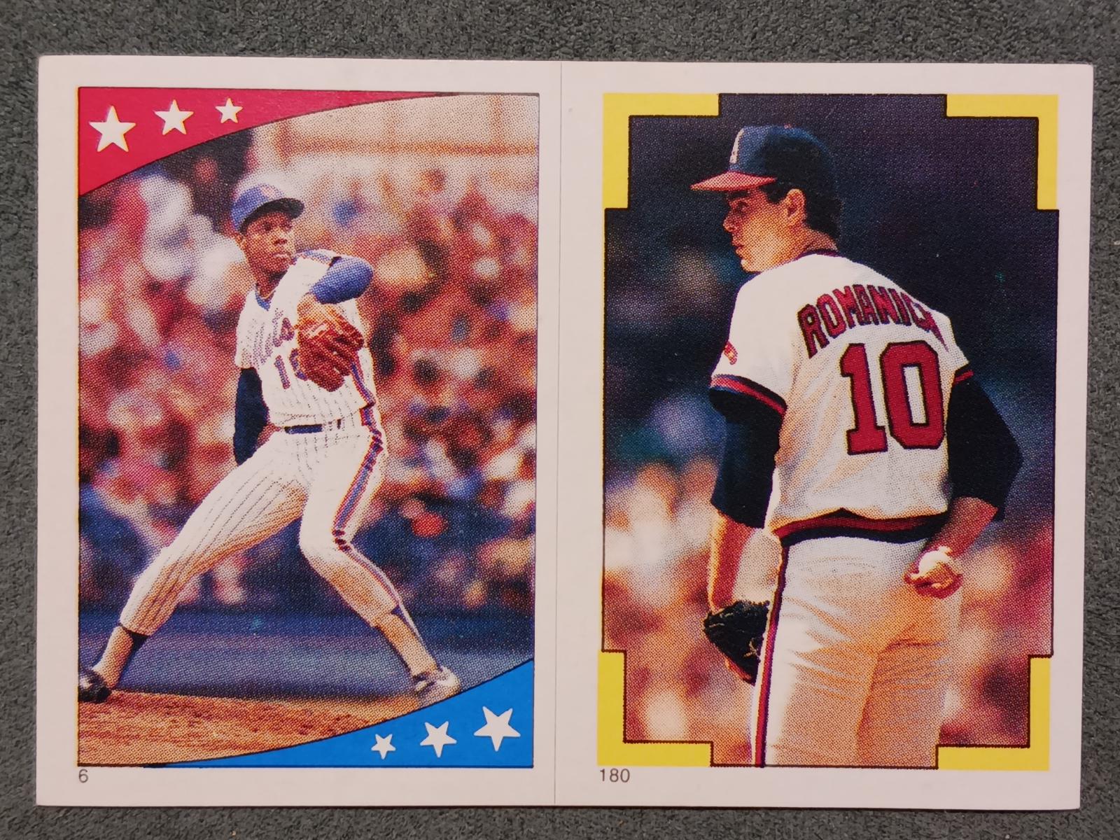 Dwight Gooden, Ron Romanick Baseball Cards 1986 Topps Stickers