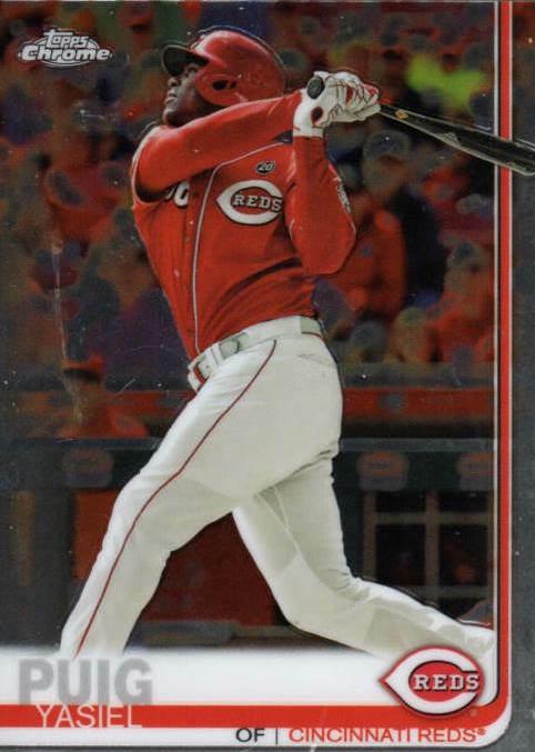 Yasiel Puig #3 Baseball Cards 2019 Topps Chrome Update