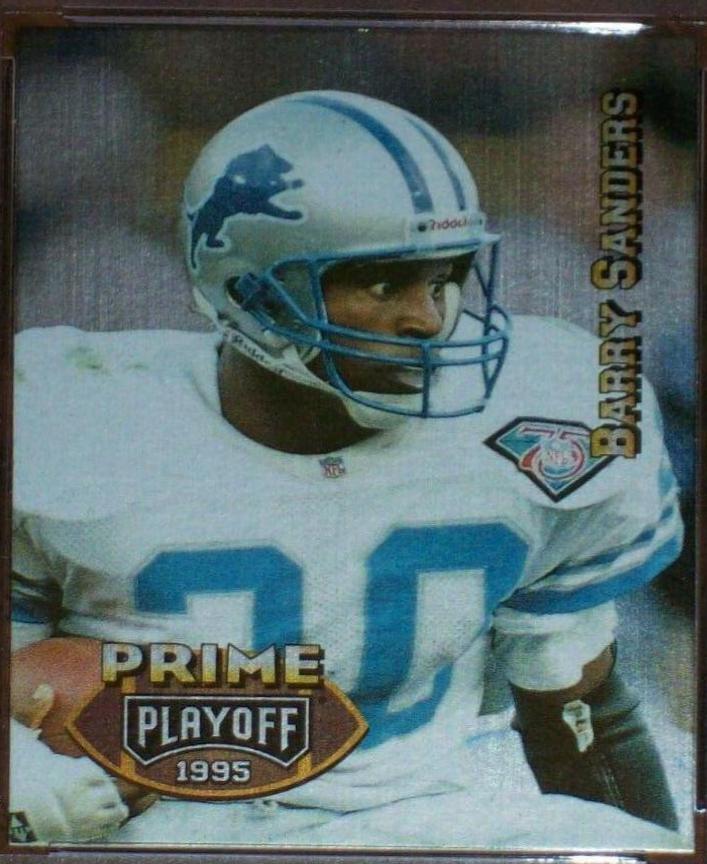 Barry Sanders #20 Football Cards 1995 Playoff Prime
