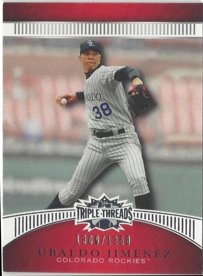 Ubaldo Jimenez #112 Baseball Cards 2010 Topps Triple Threads