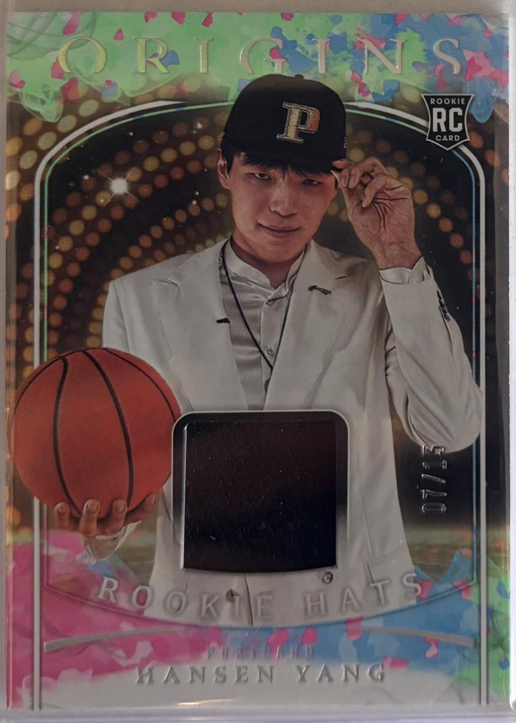 Hansen Yang #10 2025 Panini Origins Memorabilia Basketball